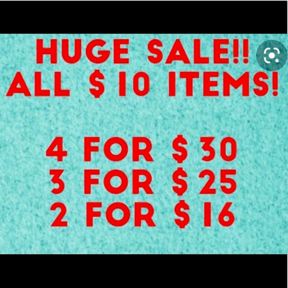 Only on any items marked $10.00